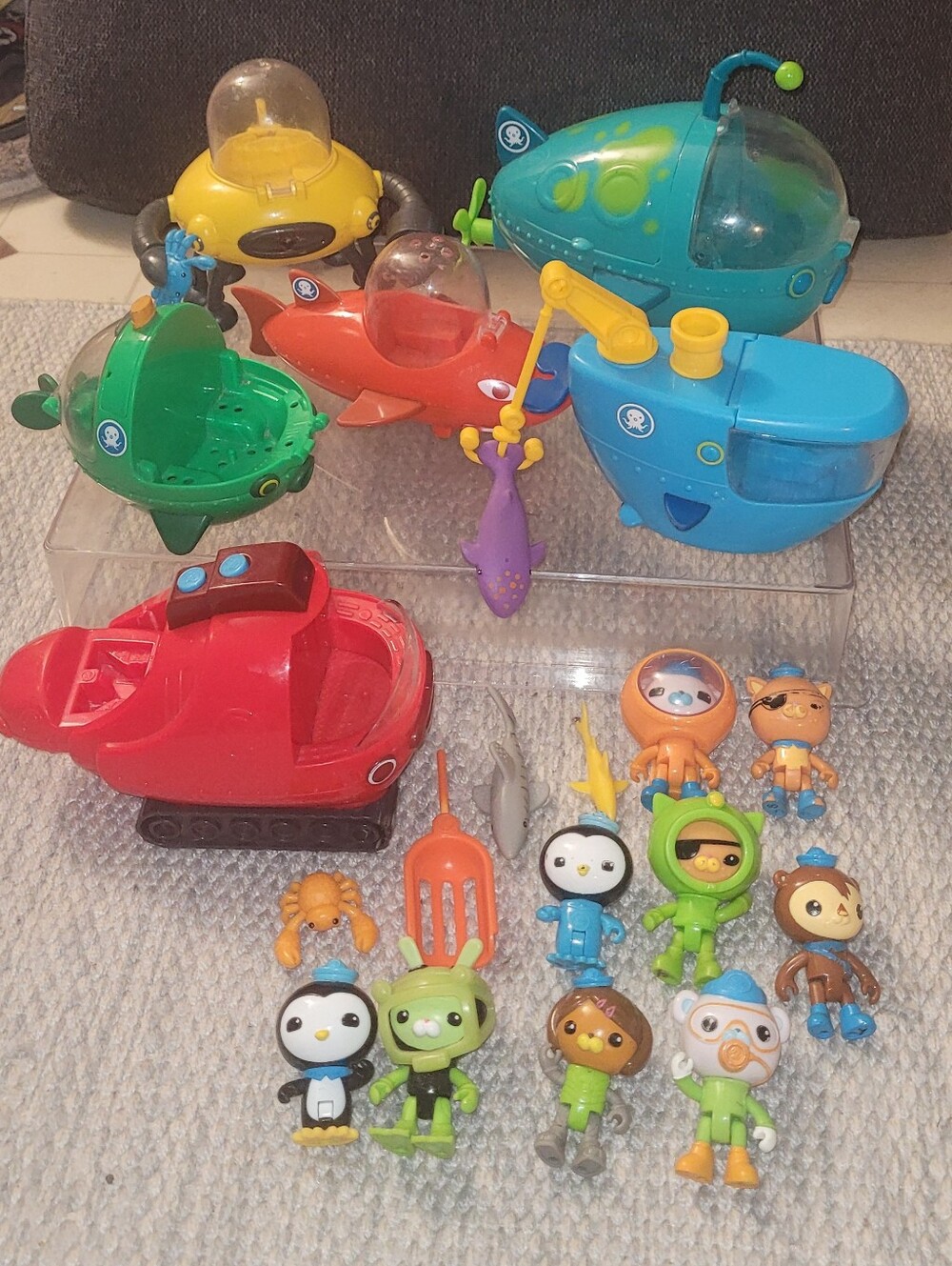 Octonauts Gup Vehicle Playset Bundle Captain Barnicles Peso Kwazi Shellington